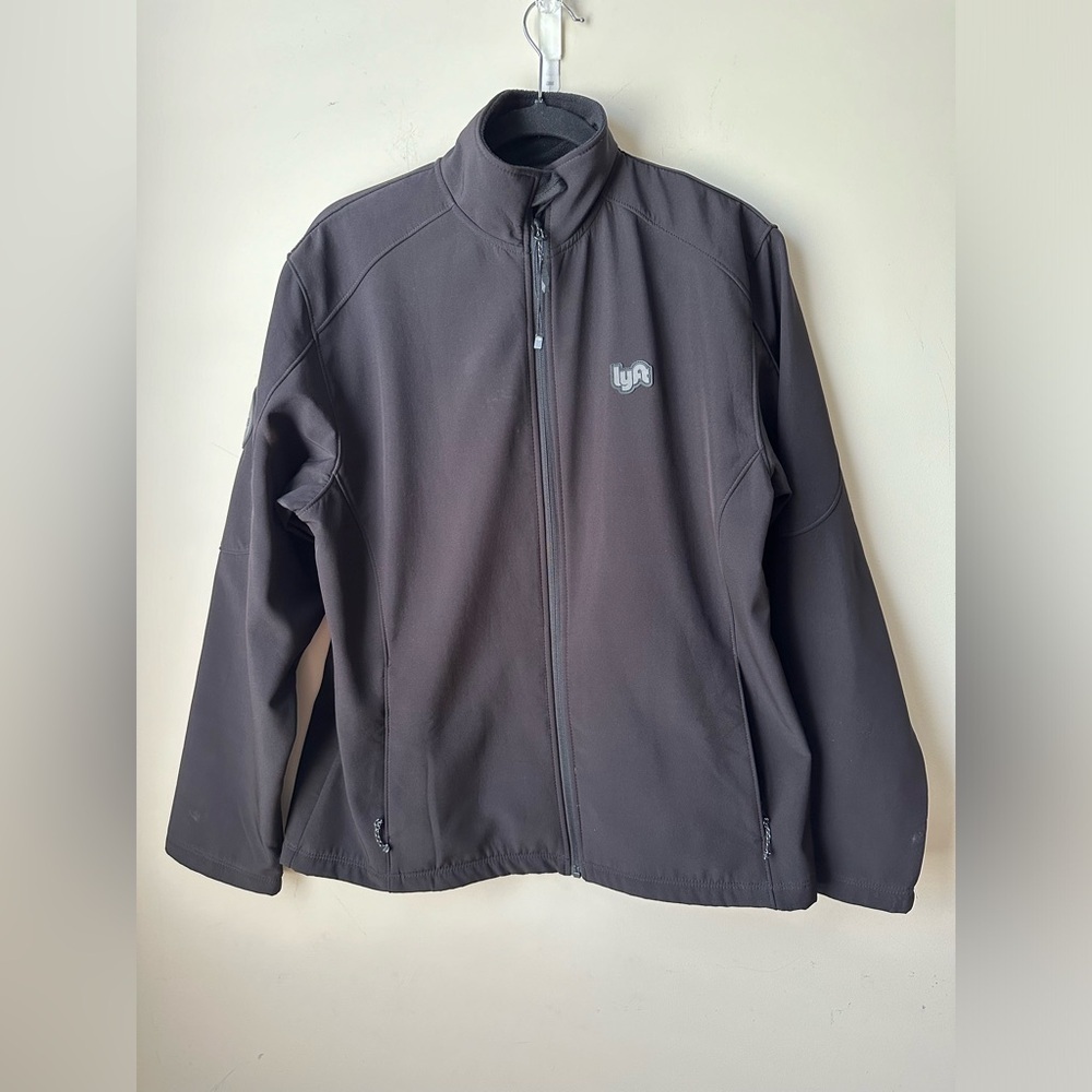 Lyft 1K Rides Men's Softshell Jacket Fleece Lined Black XL